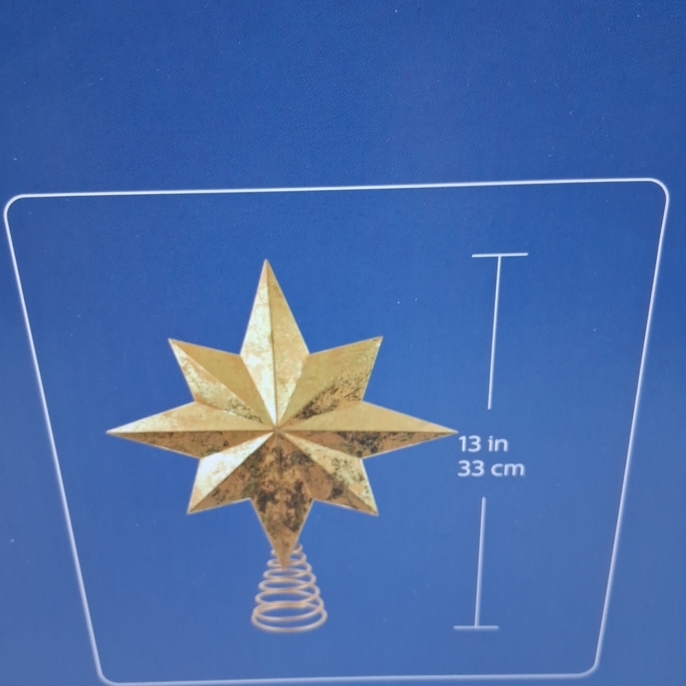 Philips LED Star & Snowflake Projection Light Tree Topper in Gold - Picture 6 of 8